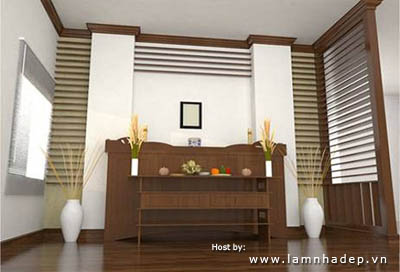 Giường ngủ sau bàn thờ cực xấu cho nhân duyên